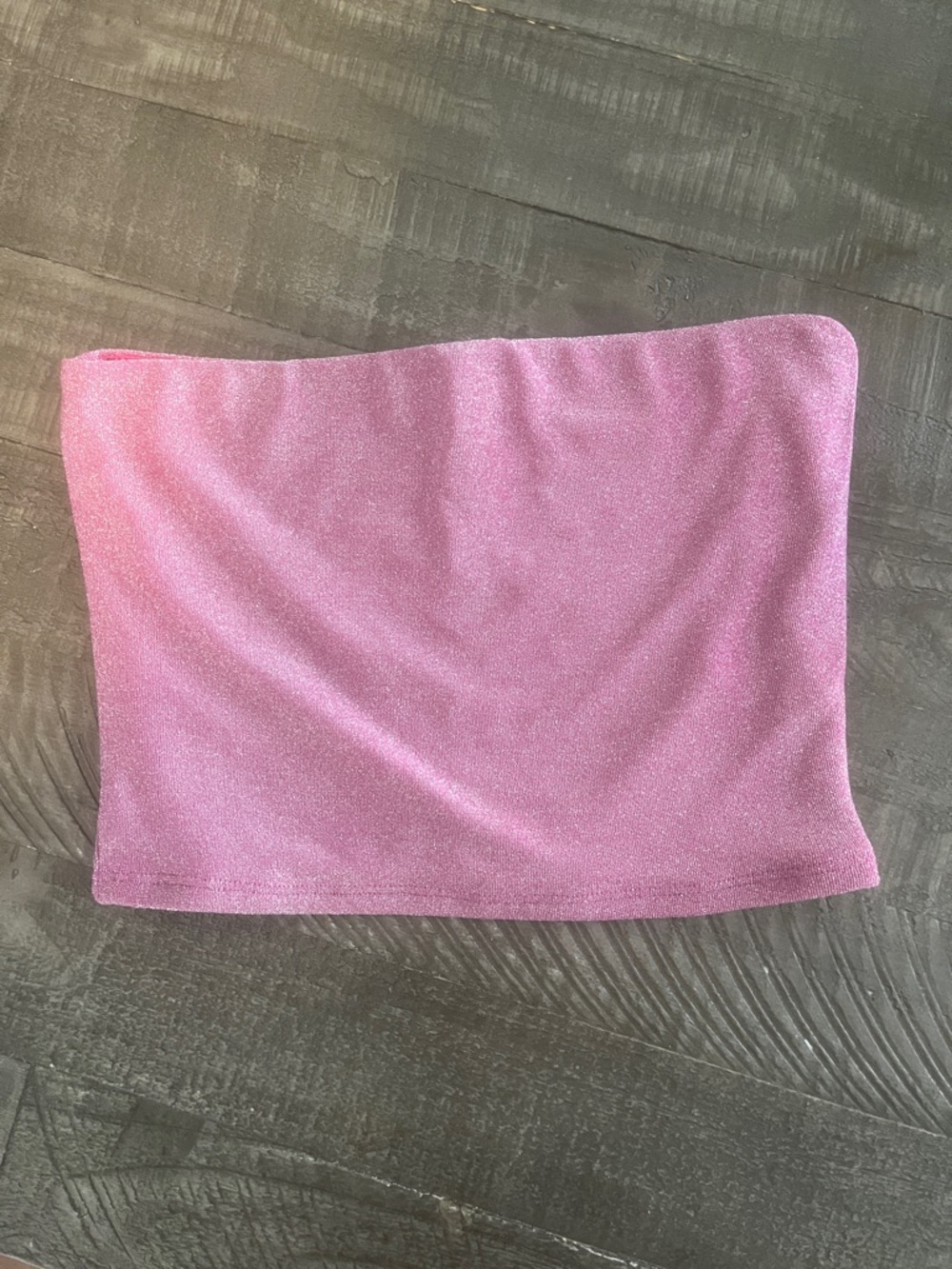 Forever 21 Sparkle Pink Strapless Tube Top